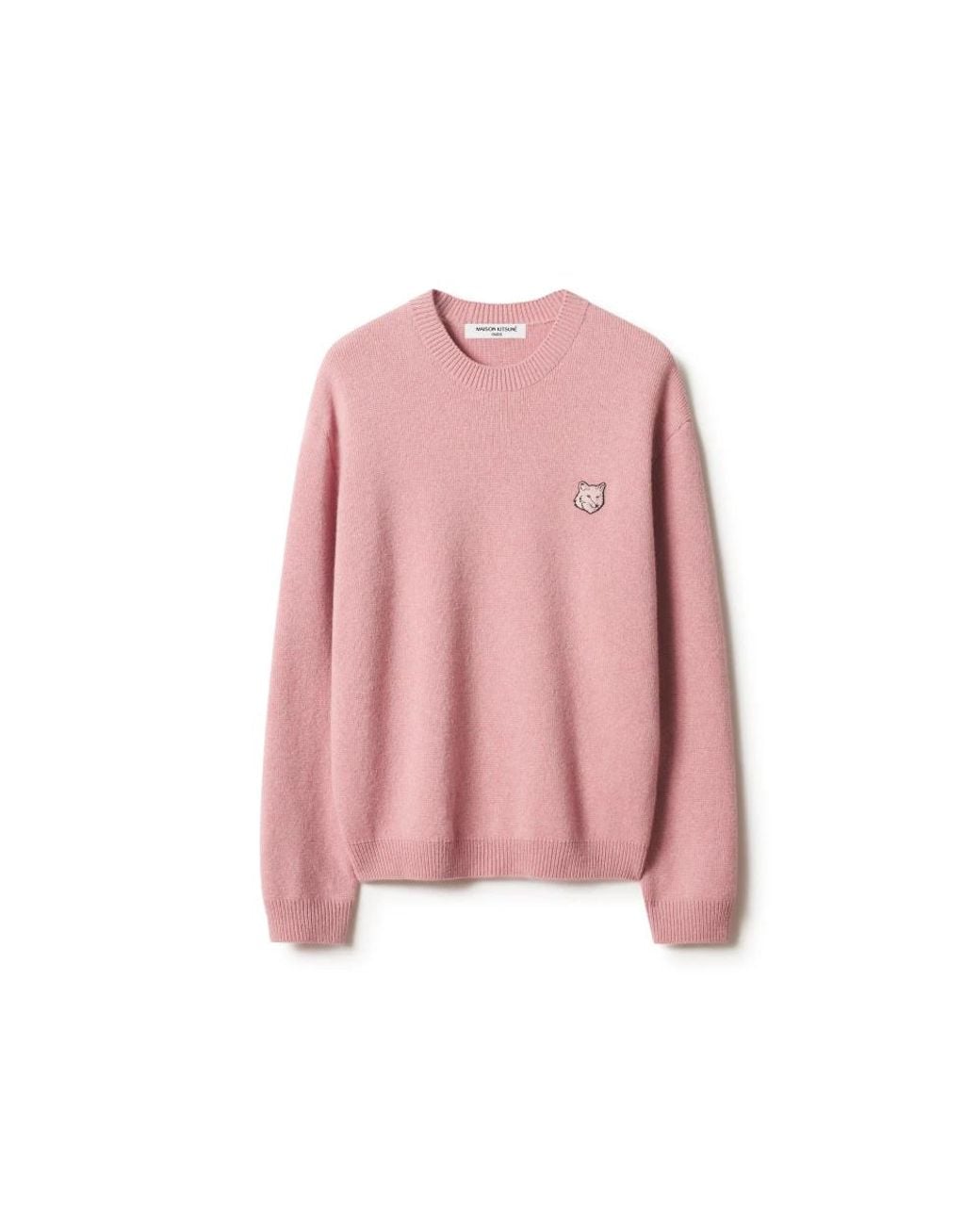 Maison Kitsuné Pink Round-Neck Knitwear for men
