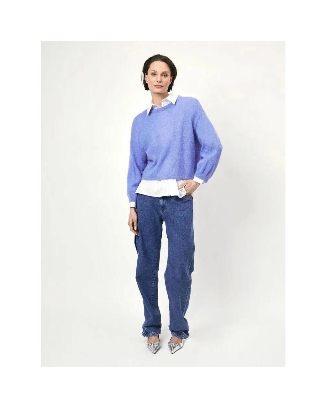 Dante 6 Blue Round-Neck Knitwear