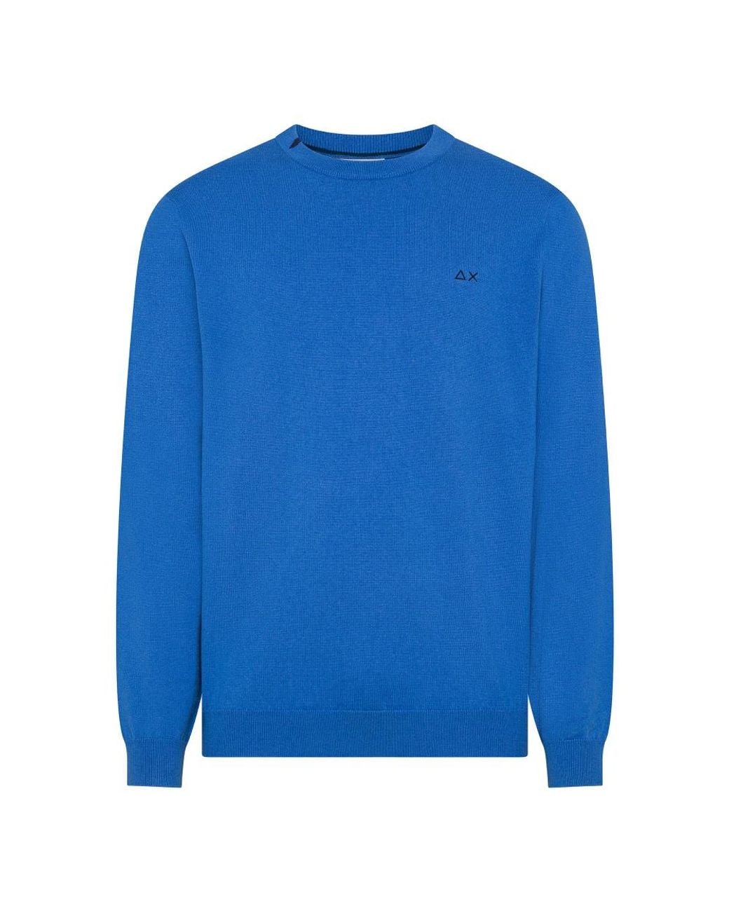 Sun 68 Blue Round-Neck Knitwear for men