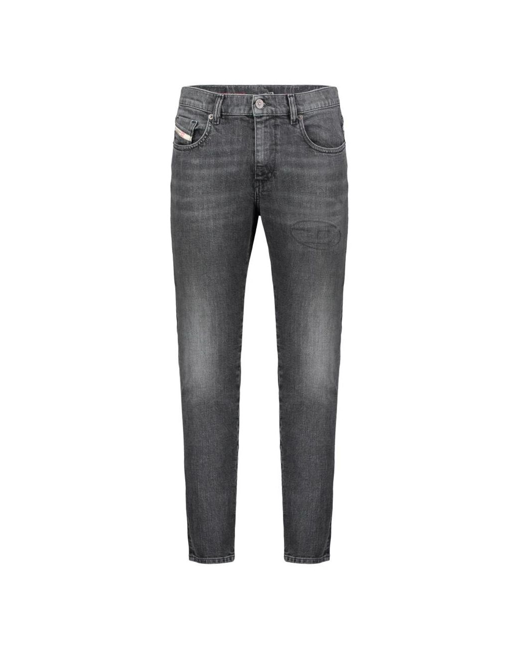 DIESEL Gray Straight Trousers for men