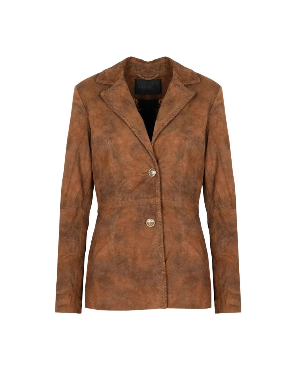 Guess Leren Bomberjack in het Brown