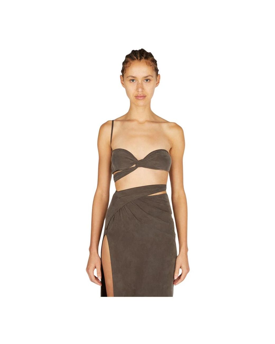 Jacquemus Brown Sleeveless Tops