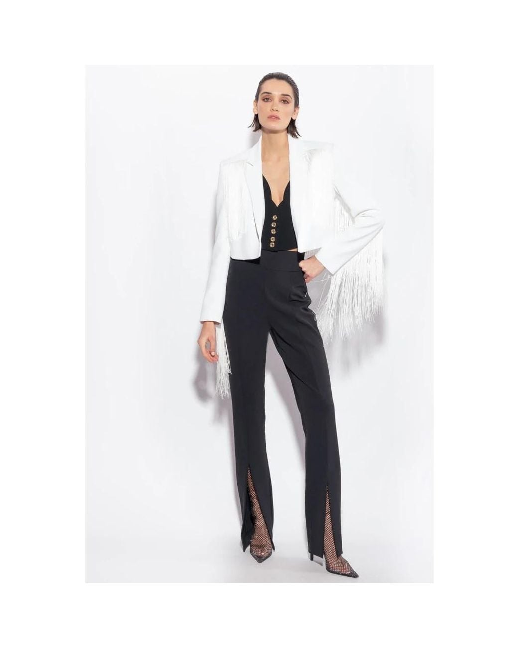 Pinko Black Slim-Fit Trousers