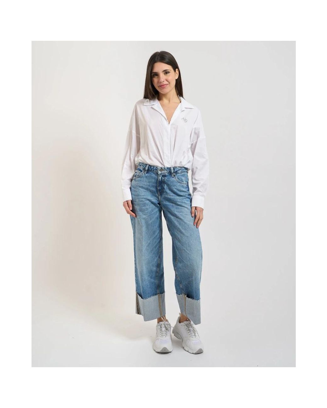 Cropped Jeans di Guess in Blue