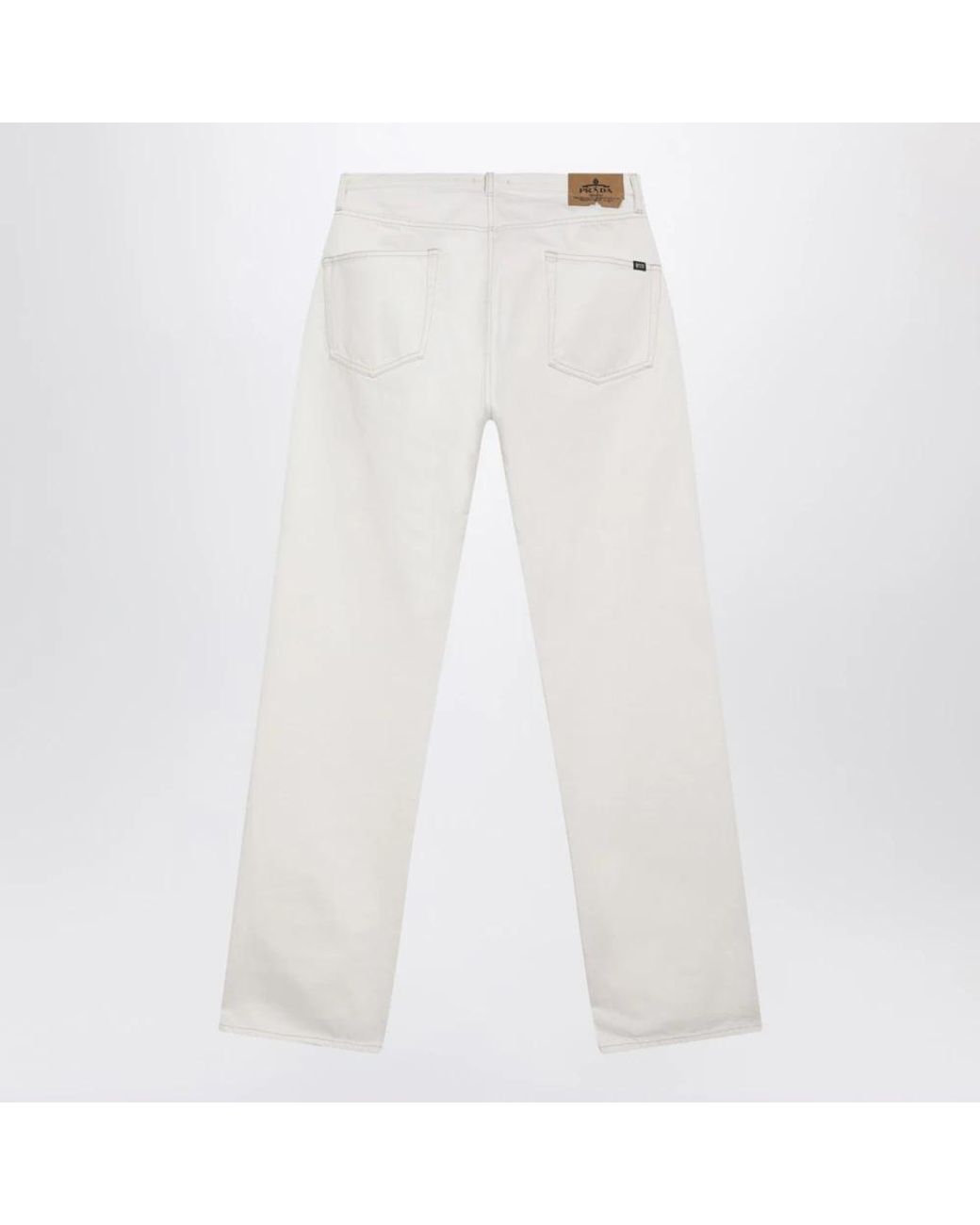 Prada White Straight Fit Jeans for men