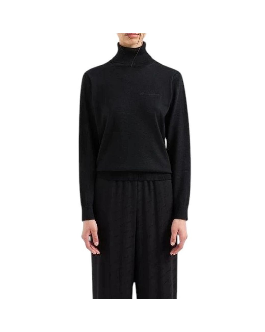ARMANI EXCHANGE Black Turtlenecks