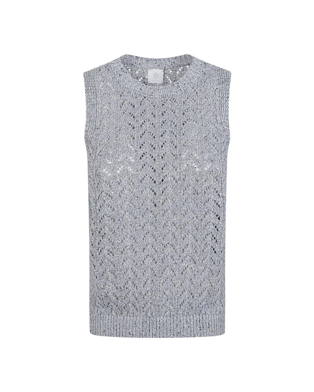 Eleventy Gray Sleeveless Knitwear