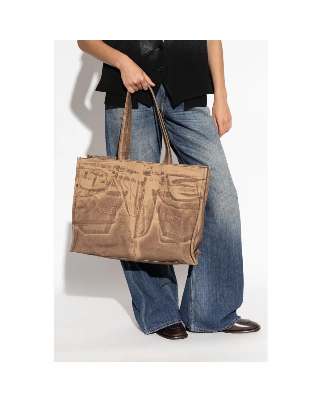 Acne Brown Tote Bags