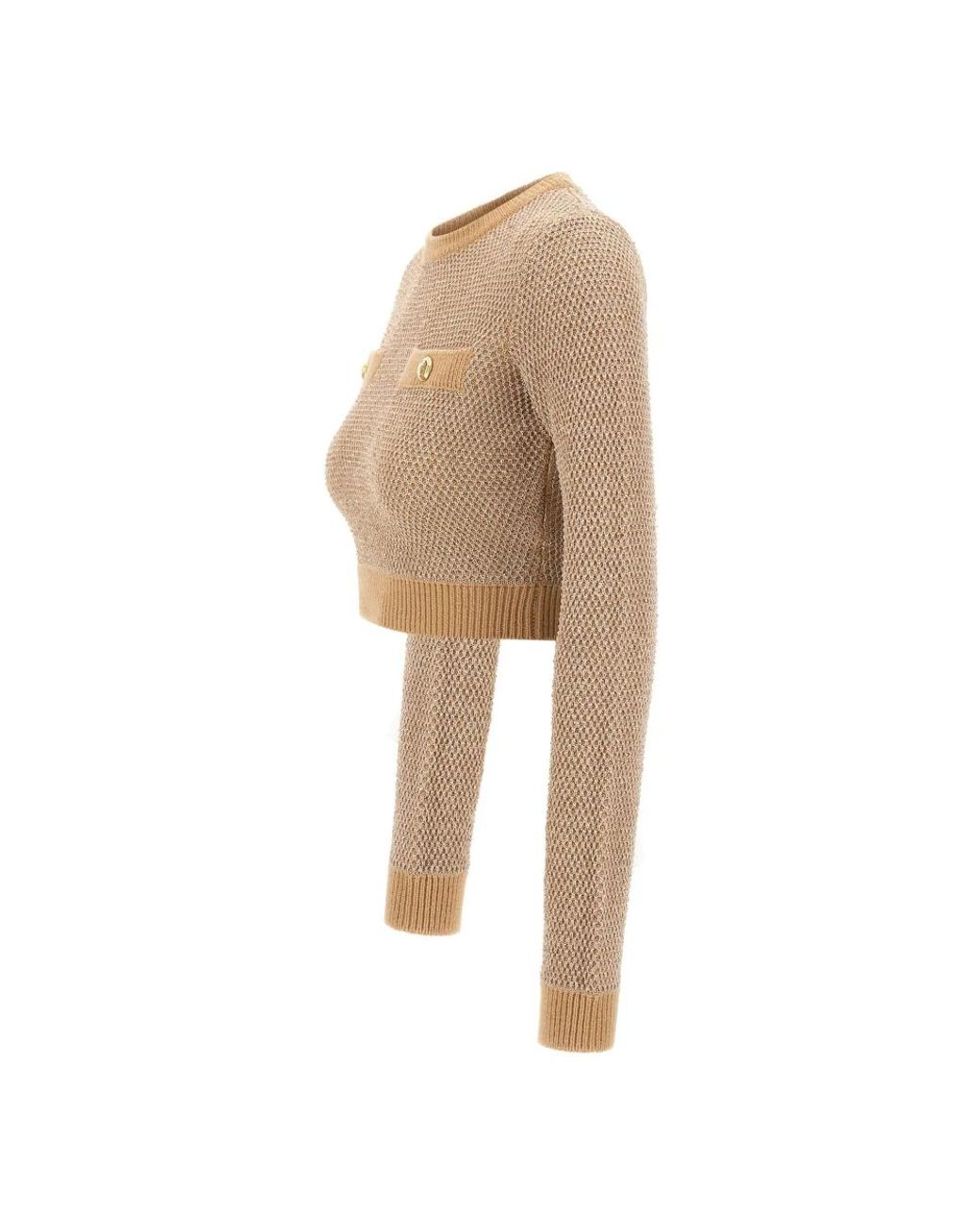 Elisabetta Franchi Natural Round-Neck Knitwear