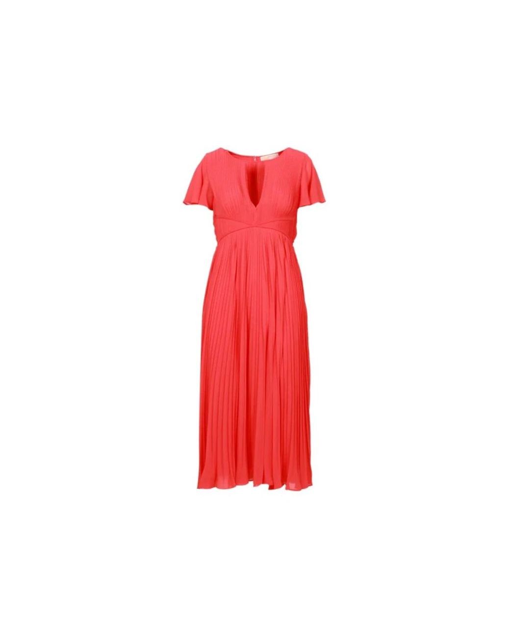 Michael Kors Red Midi Dress
