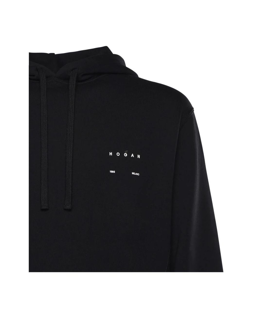 Hogan Black Hoodies for men