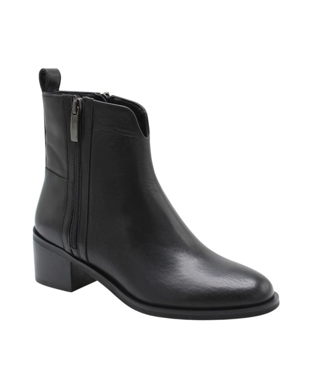 DONNA LEI Black Heeled Boots
