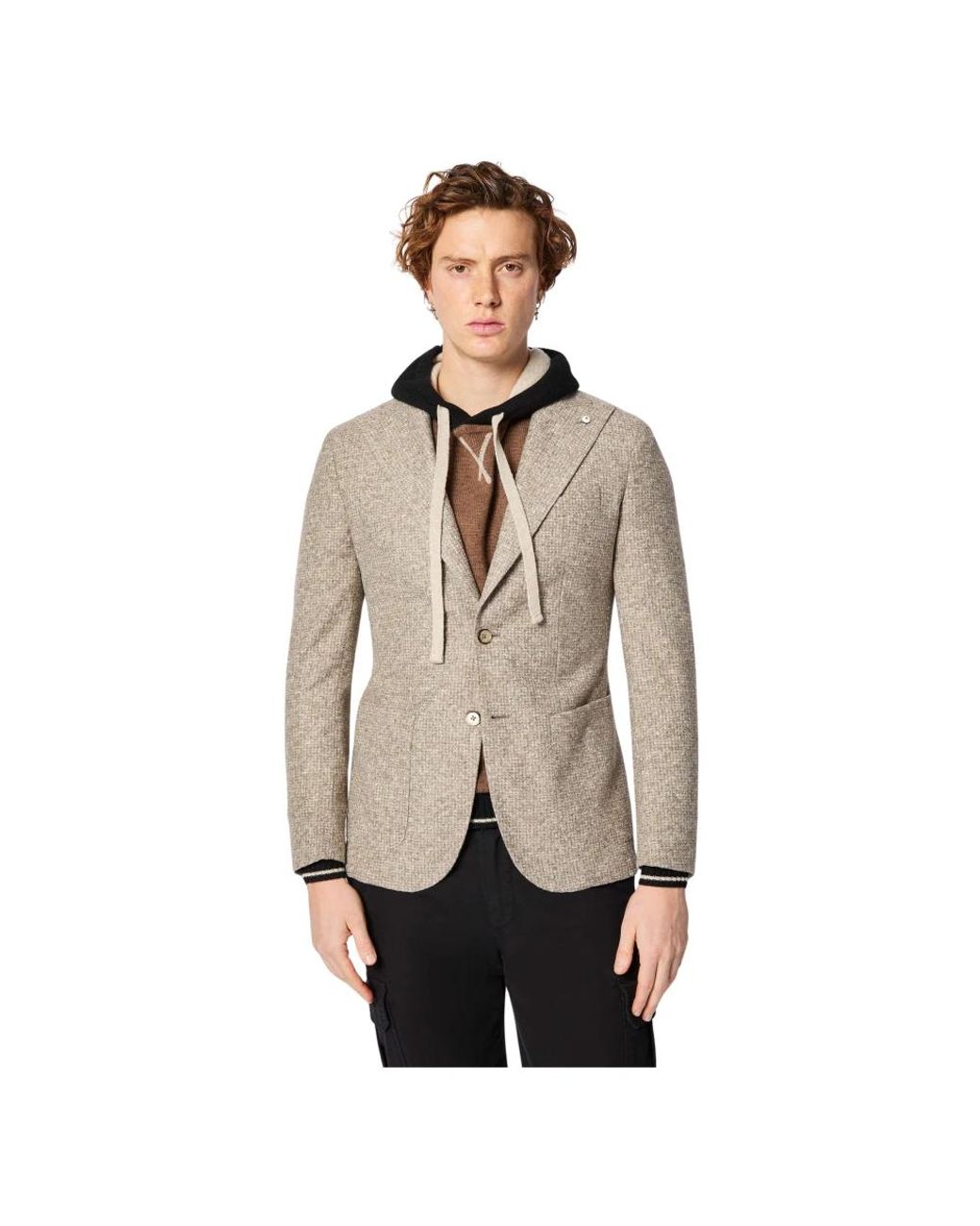 L.b.m. 1911 B.M. 1911, ,Jassen ,Katoen Steve Jacket in het Natural voor heren