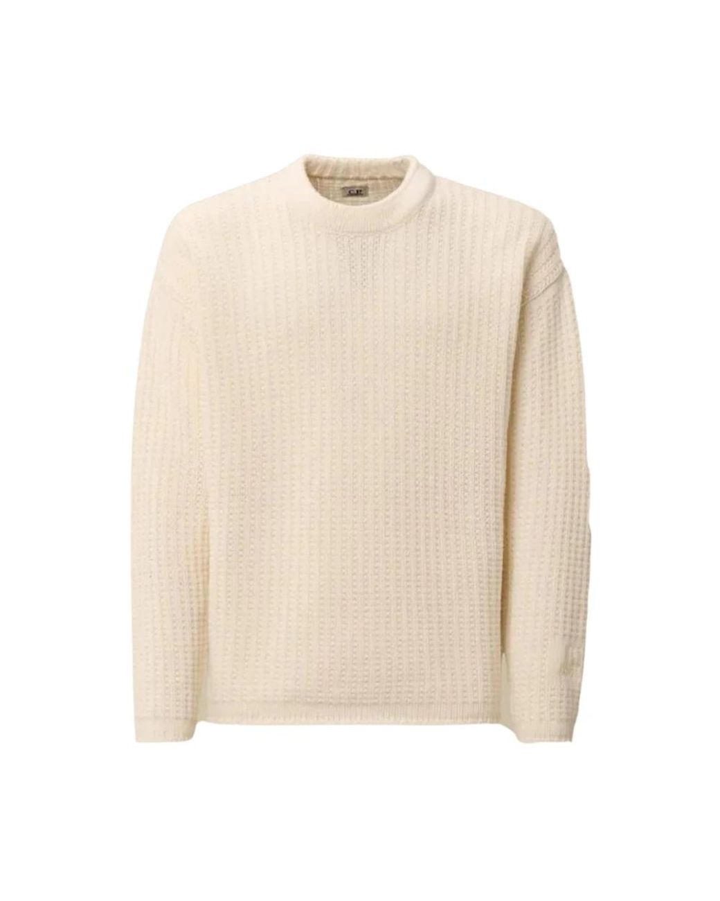 C P Company Natural Round-Neck Knitwear for men