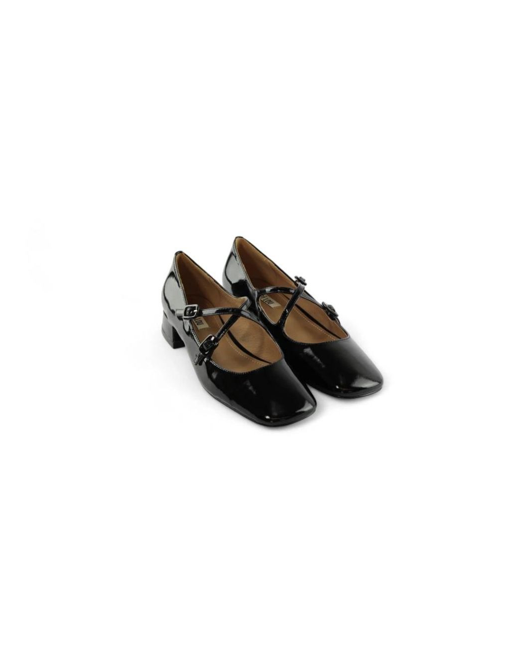 Bibi Lou Black Glossy paint pumps