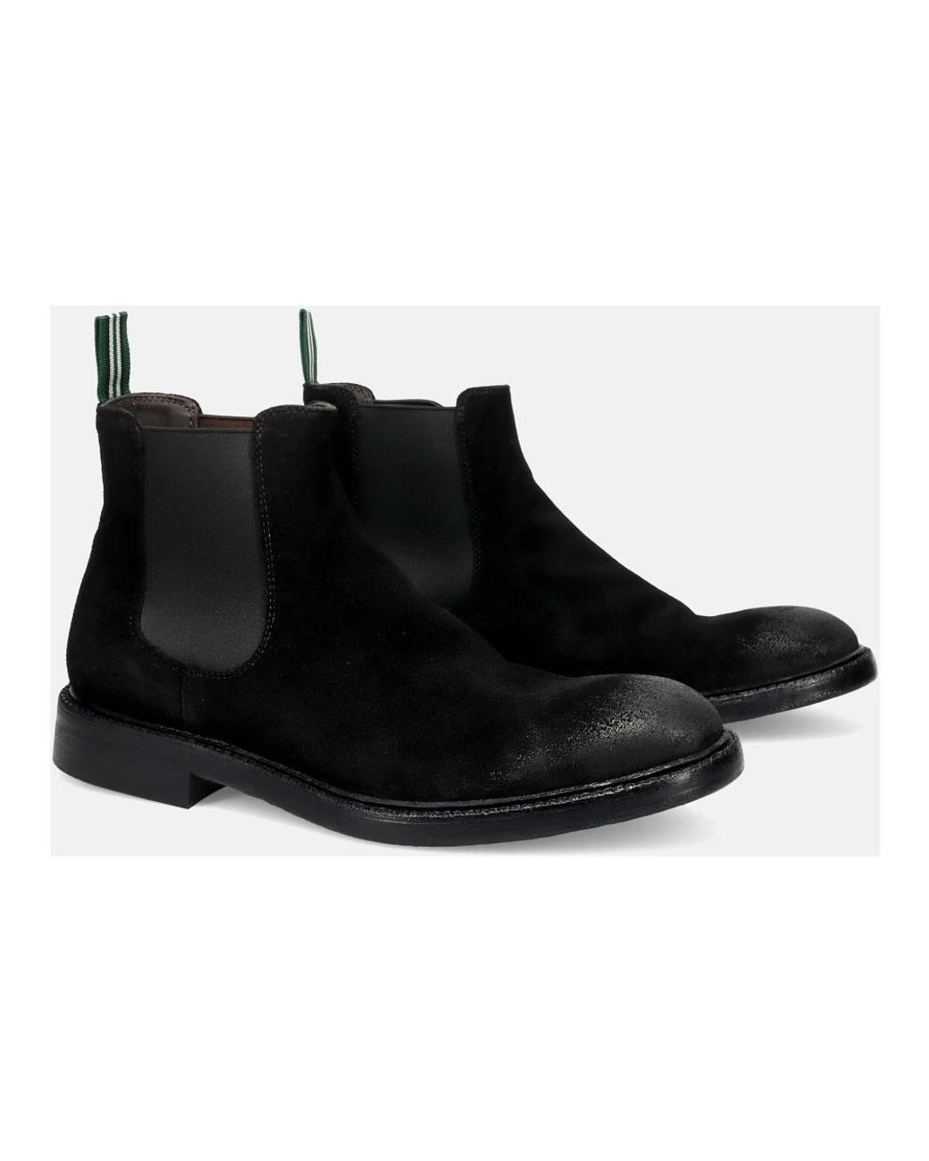Green George Black Chelsea Boots for men