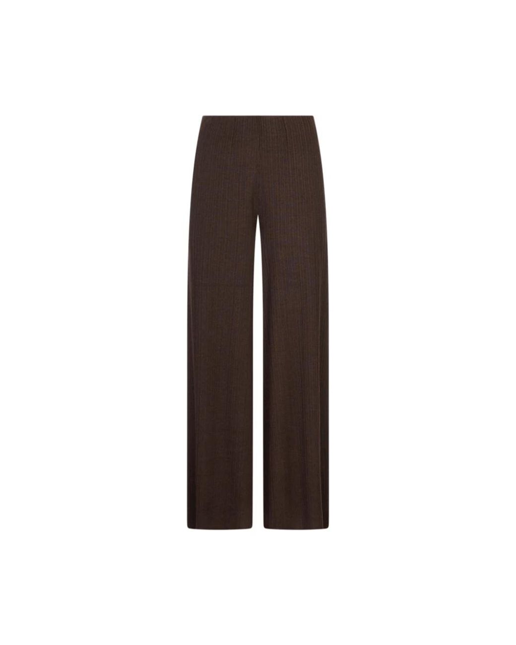 Agnona Brown Wide Trousers