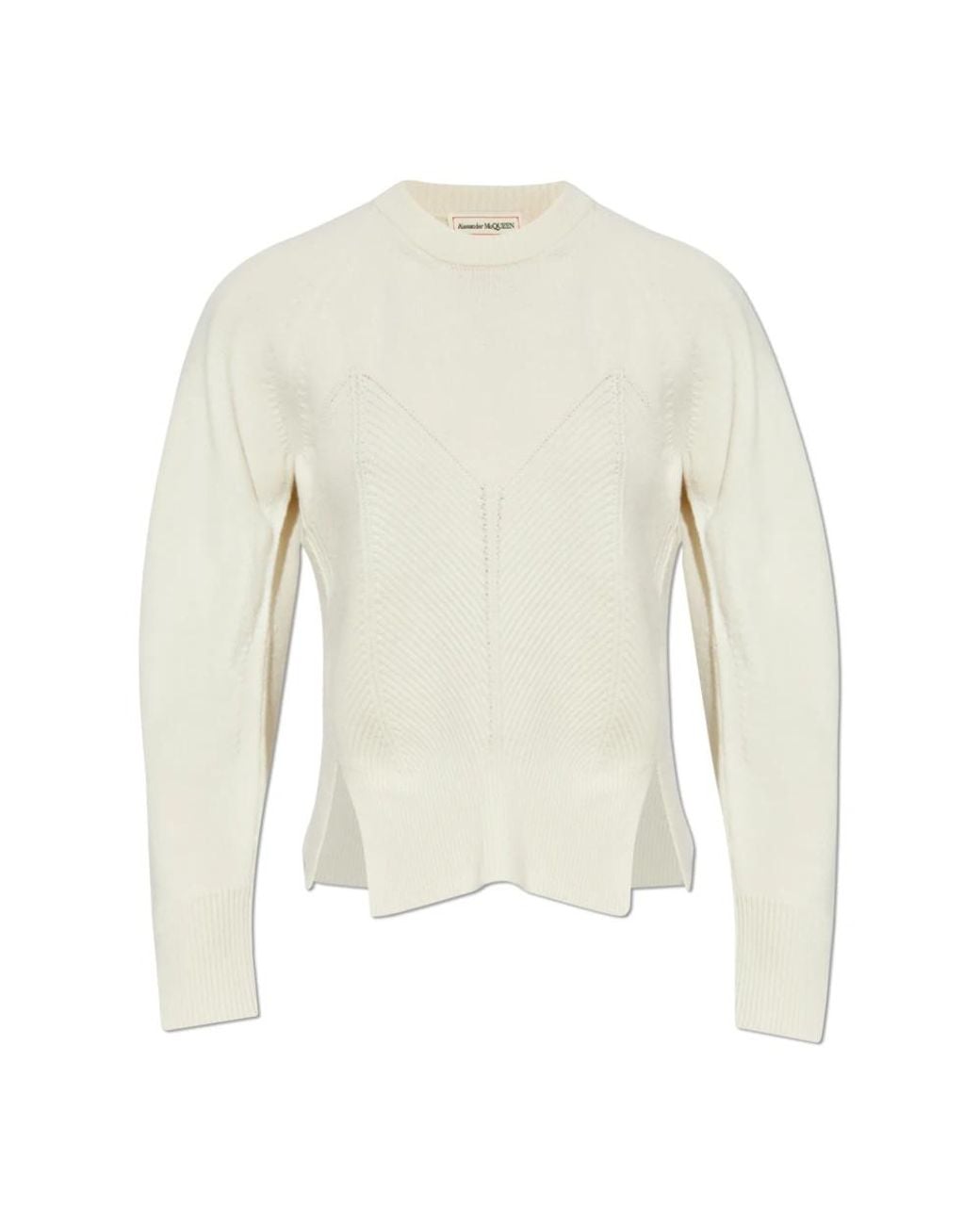 McQueen White Round-Neck Knitwear