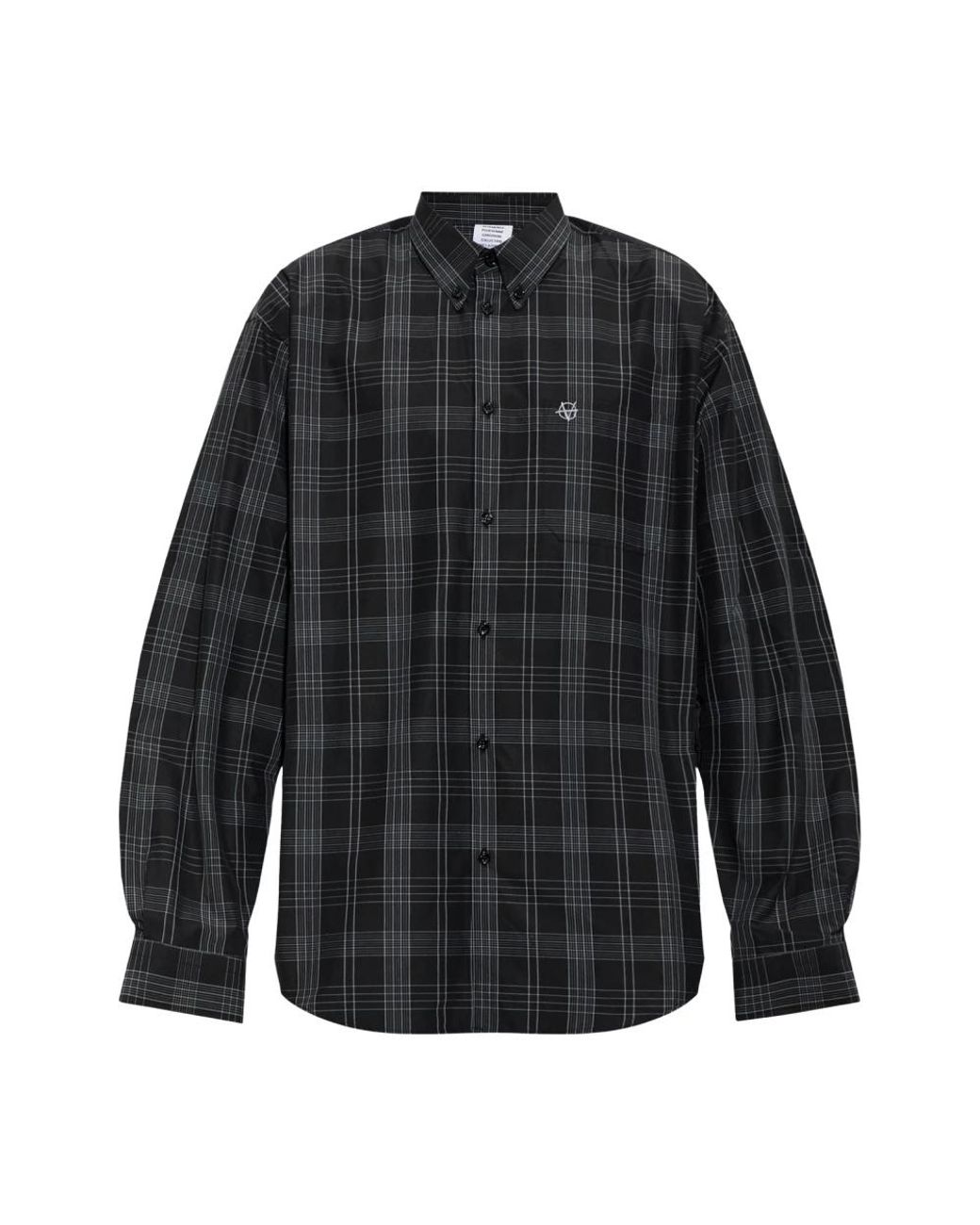 Vetements Checked Shirt in het Black voor heren