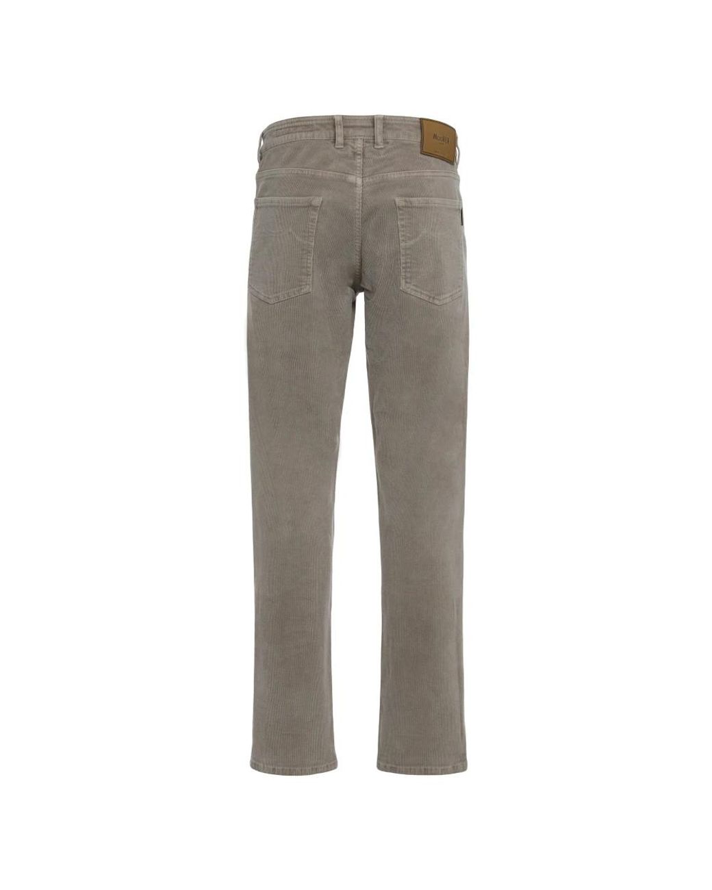 Moorer Gray Straight Trousers for men