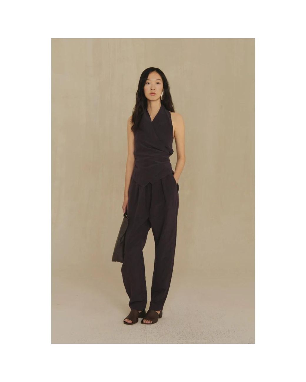 Cortana Gray Tapered Trousers