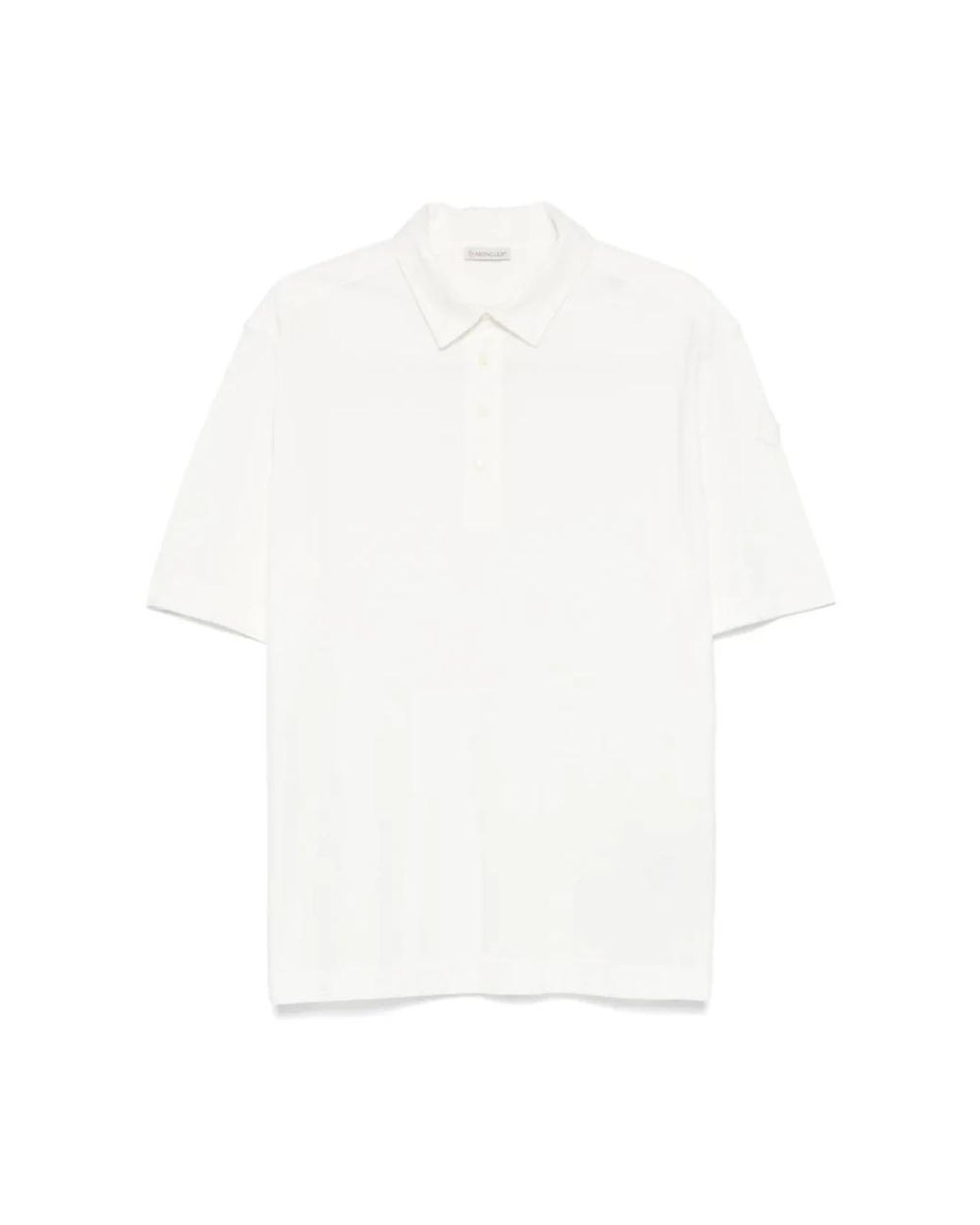 Moncler White Polo Shirts for men