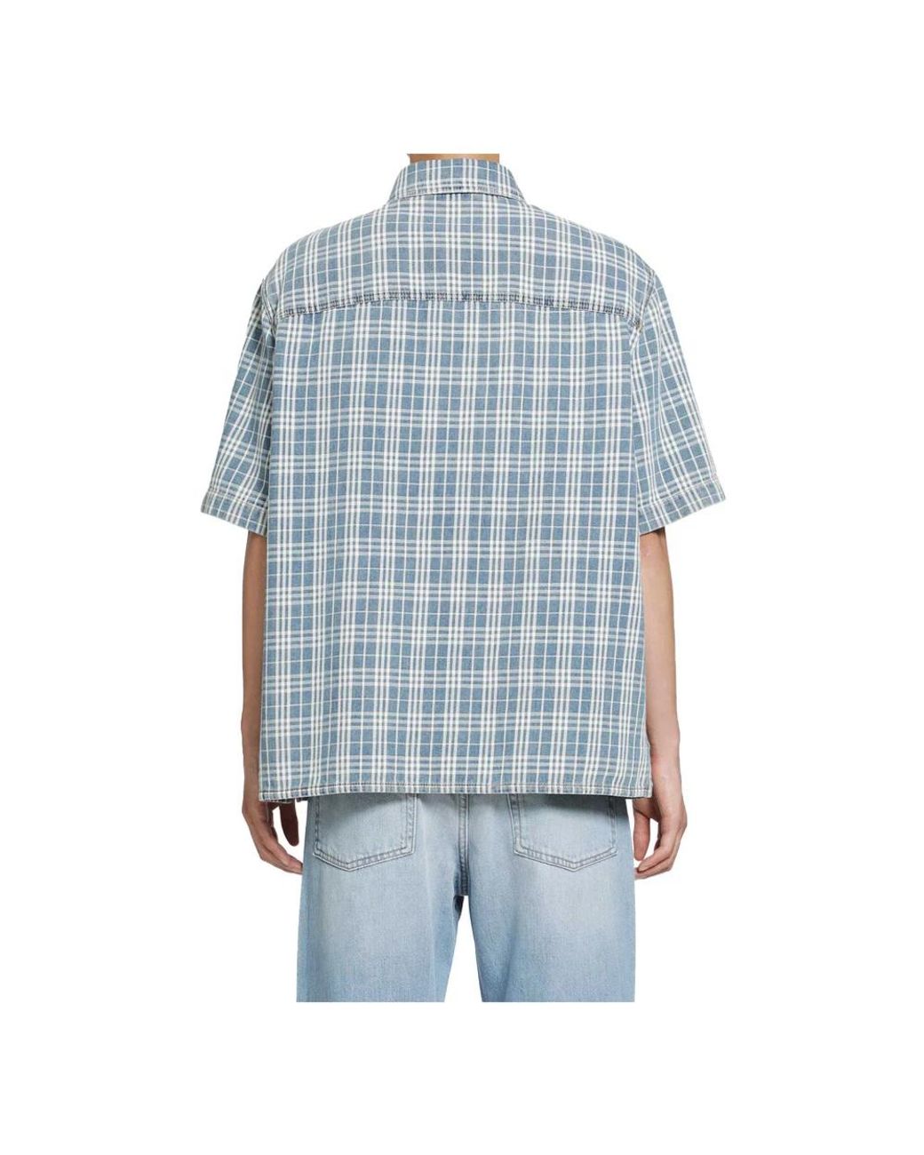 Burberry Blue Denim Shirts for men