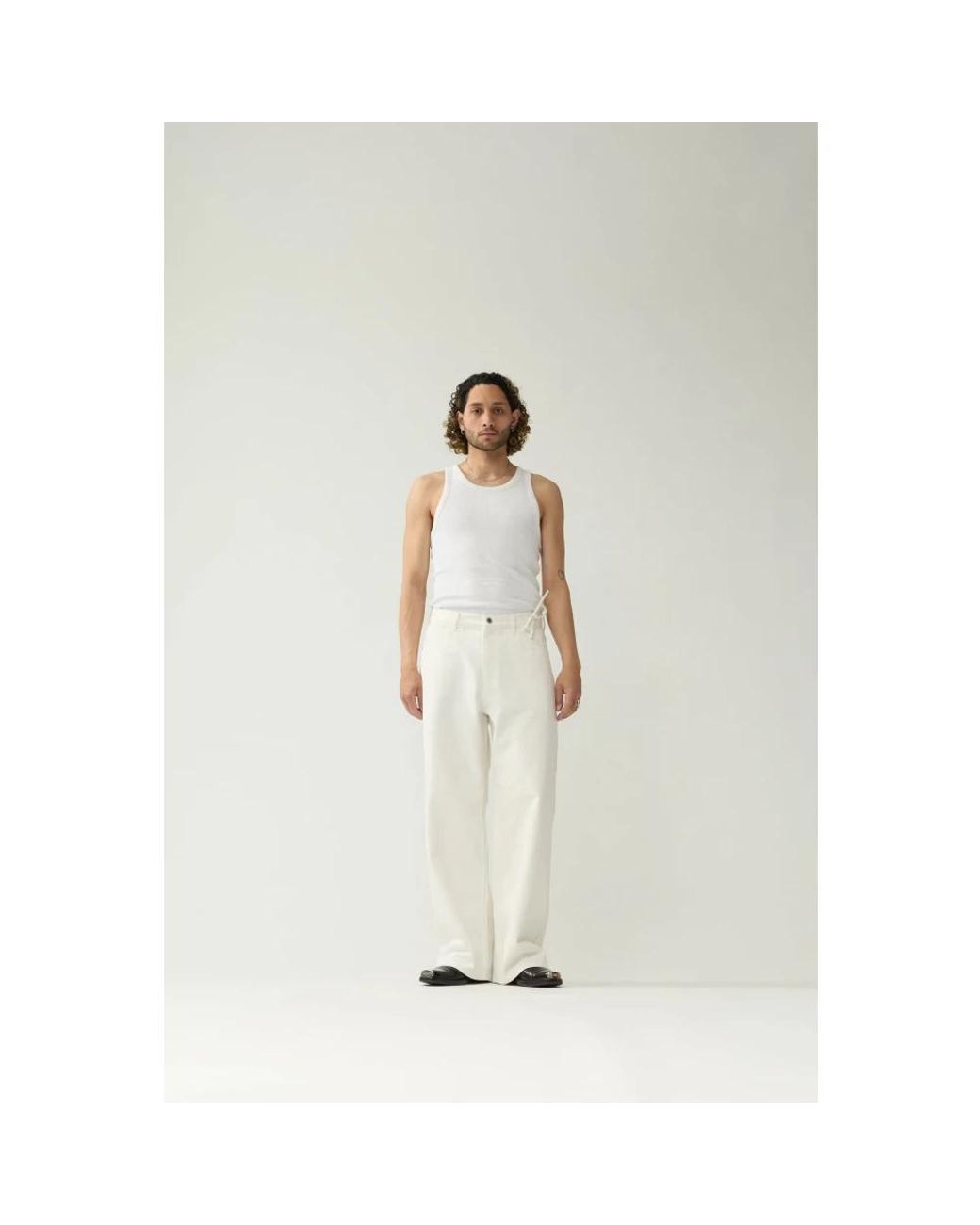 New Amsterdam Surf Association White Wide Jeans for men