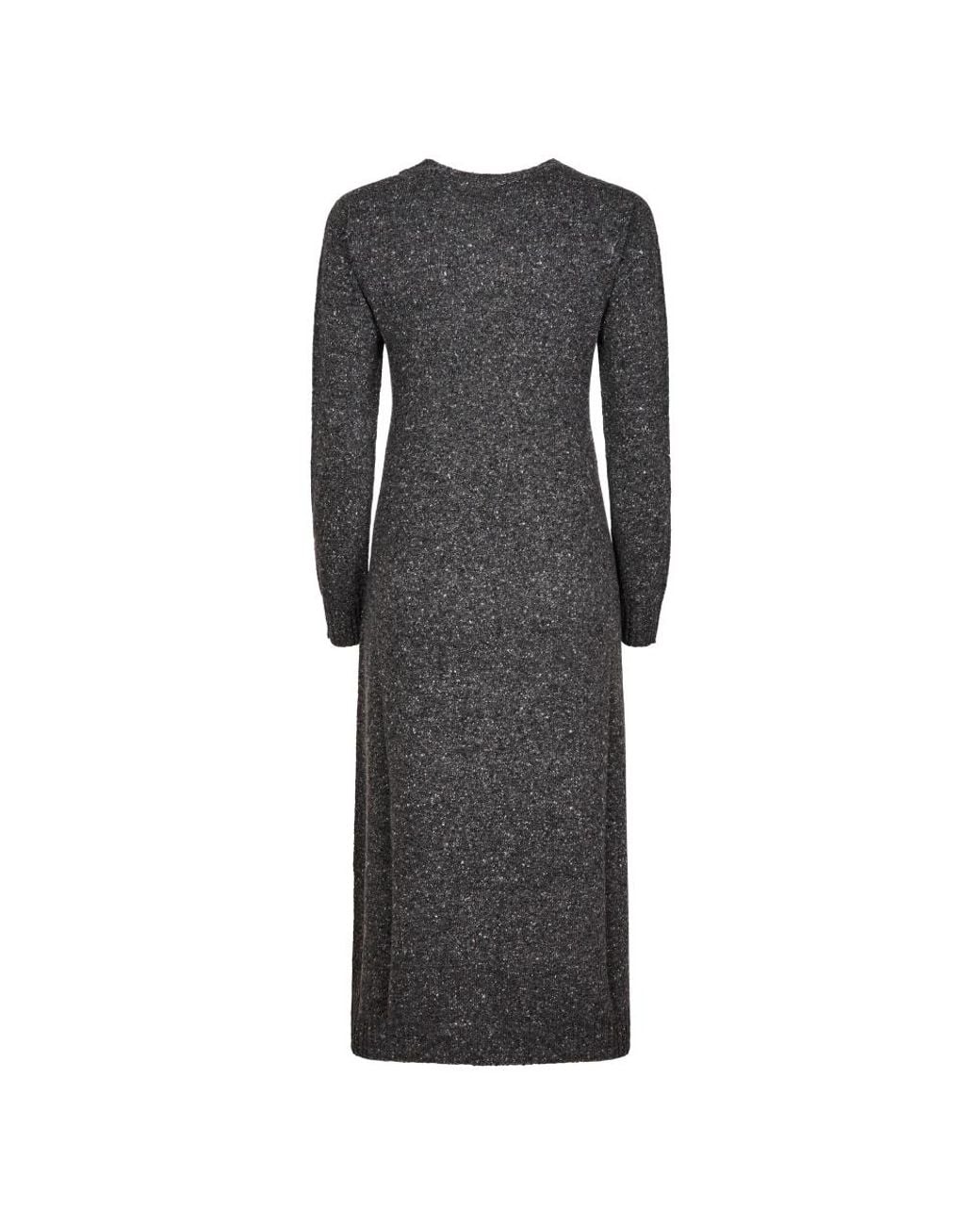 Max Mara Gray Knitted Dresses