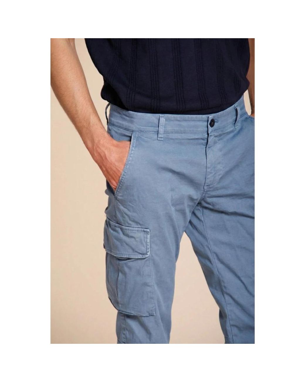 Mason's Blue Slim-Fit Trousers for men