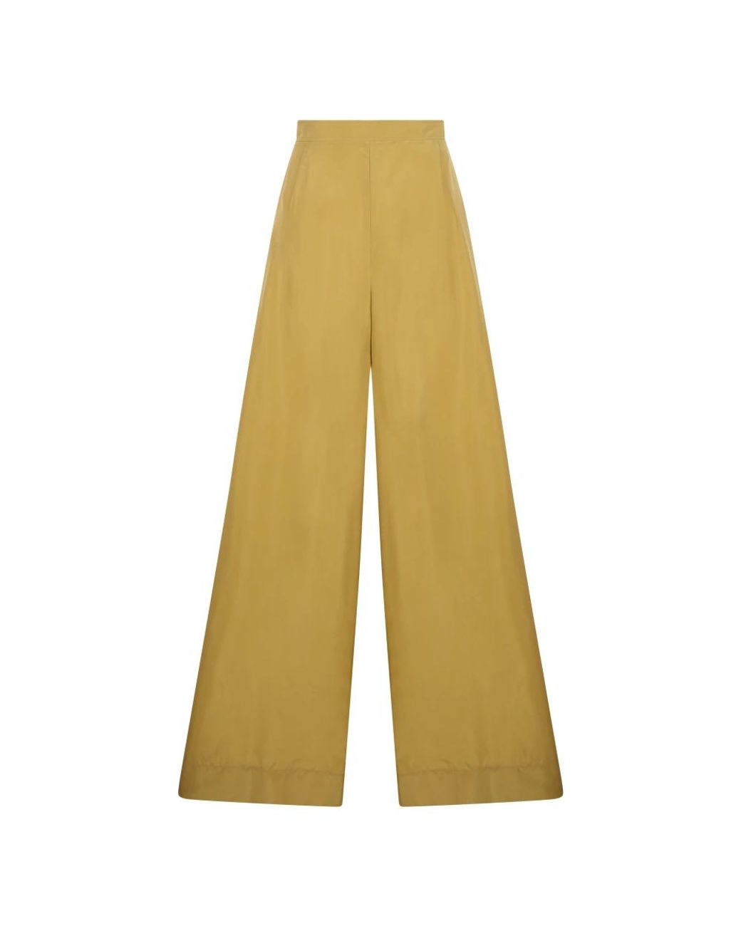 Alberta Ferretti Yellow Wide Trousers