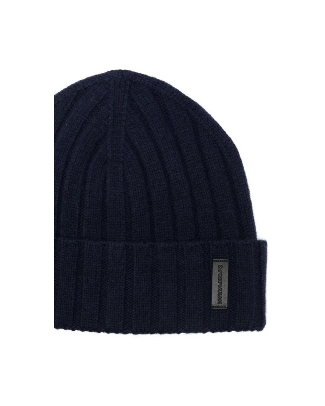 Emporio Armani Blue Beanies for men