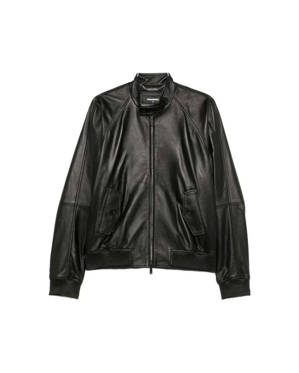 DSquared² Leren Bomberjack in het Black voor heren