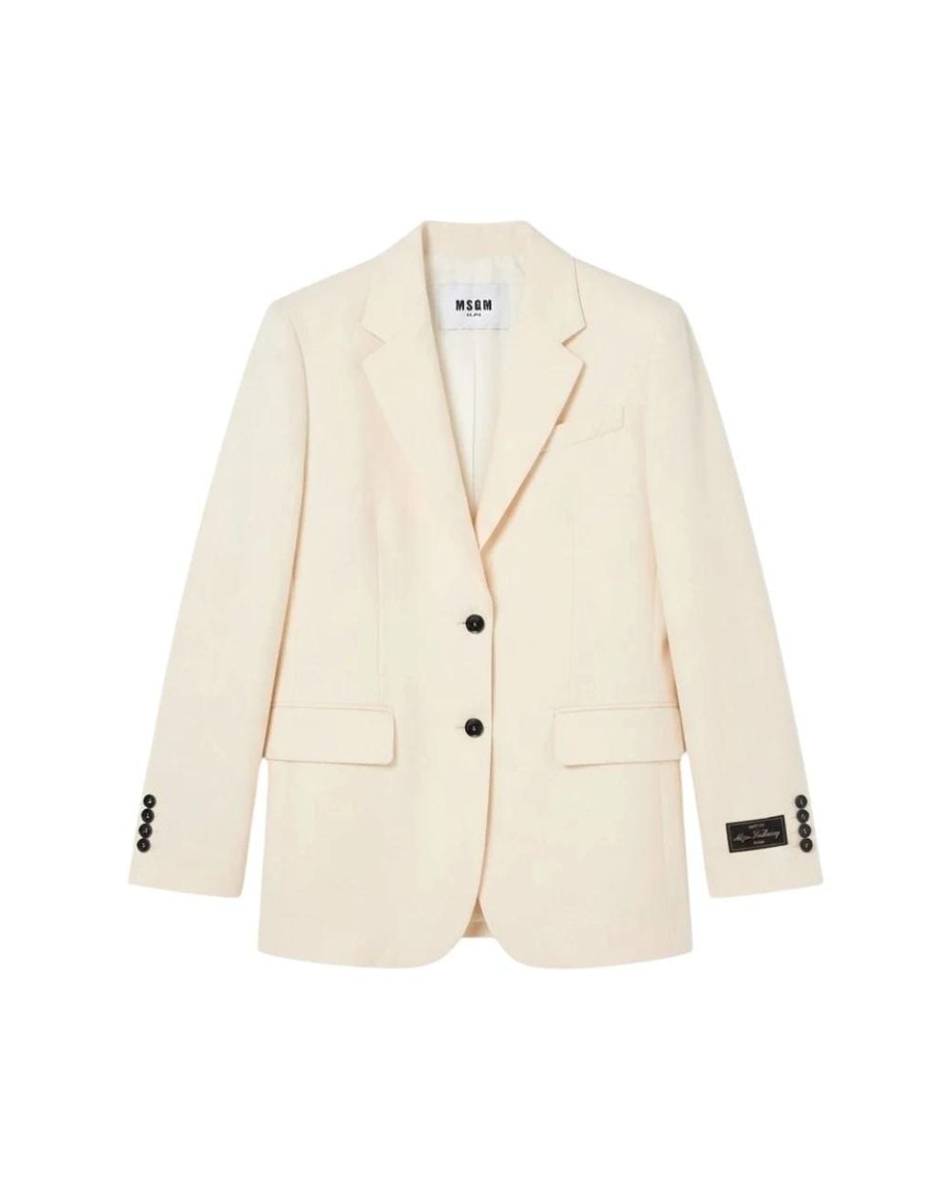 MSGM Natural Einreihiger, Maßgeschneiderter Blazer