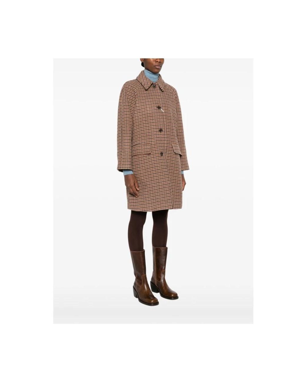 Single-Breasted Coats iBlues de color Brown