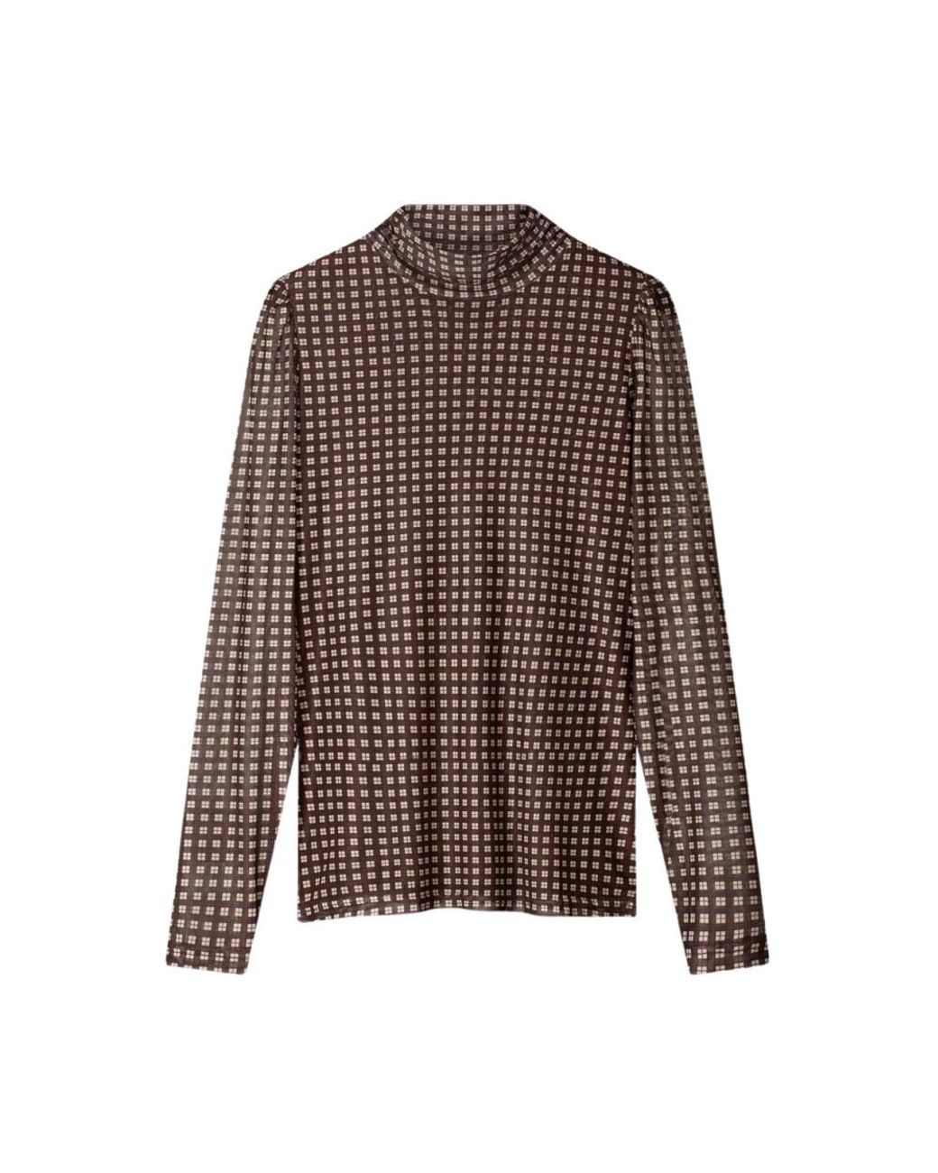 Pom Romi Mesh Check in het Brown