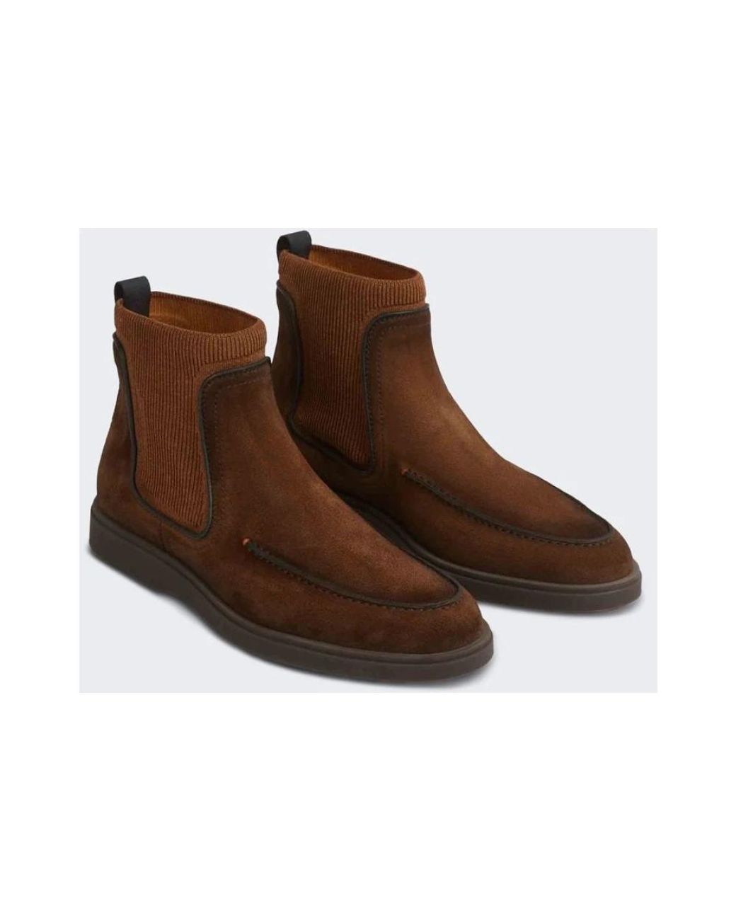 Santoni Chelsea Boot Mit Geripptem Einsatz in Brown für Herren