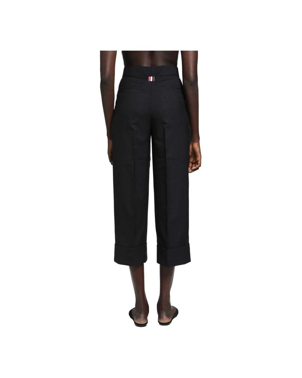 Thom Browne Black Cropped Trousers