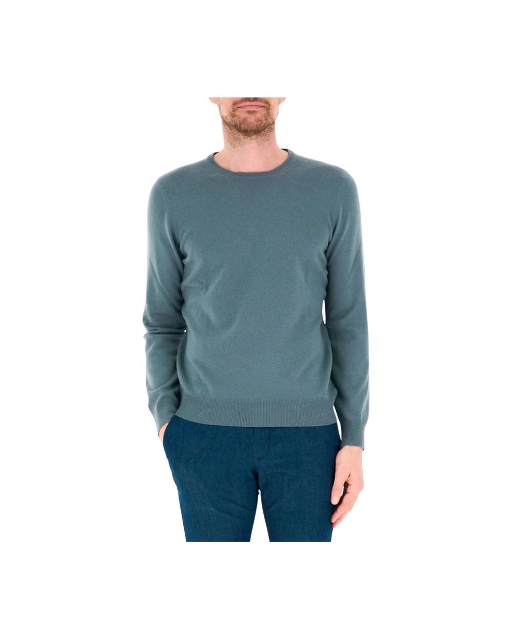 Gran Sasso Blue Round-Neck Knitwear for men