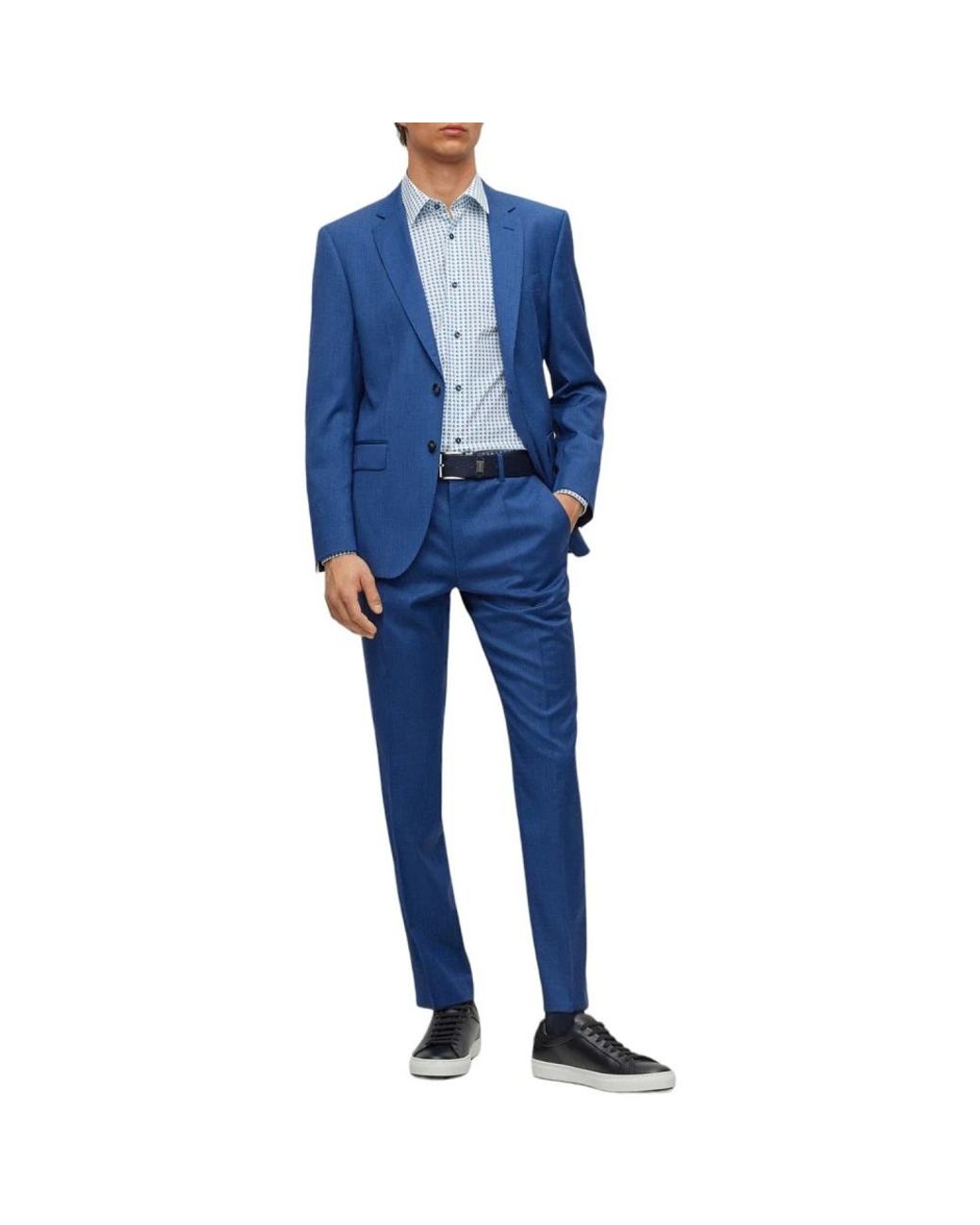 Boss Blue Single Breasted Suits for men