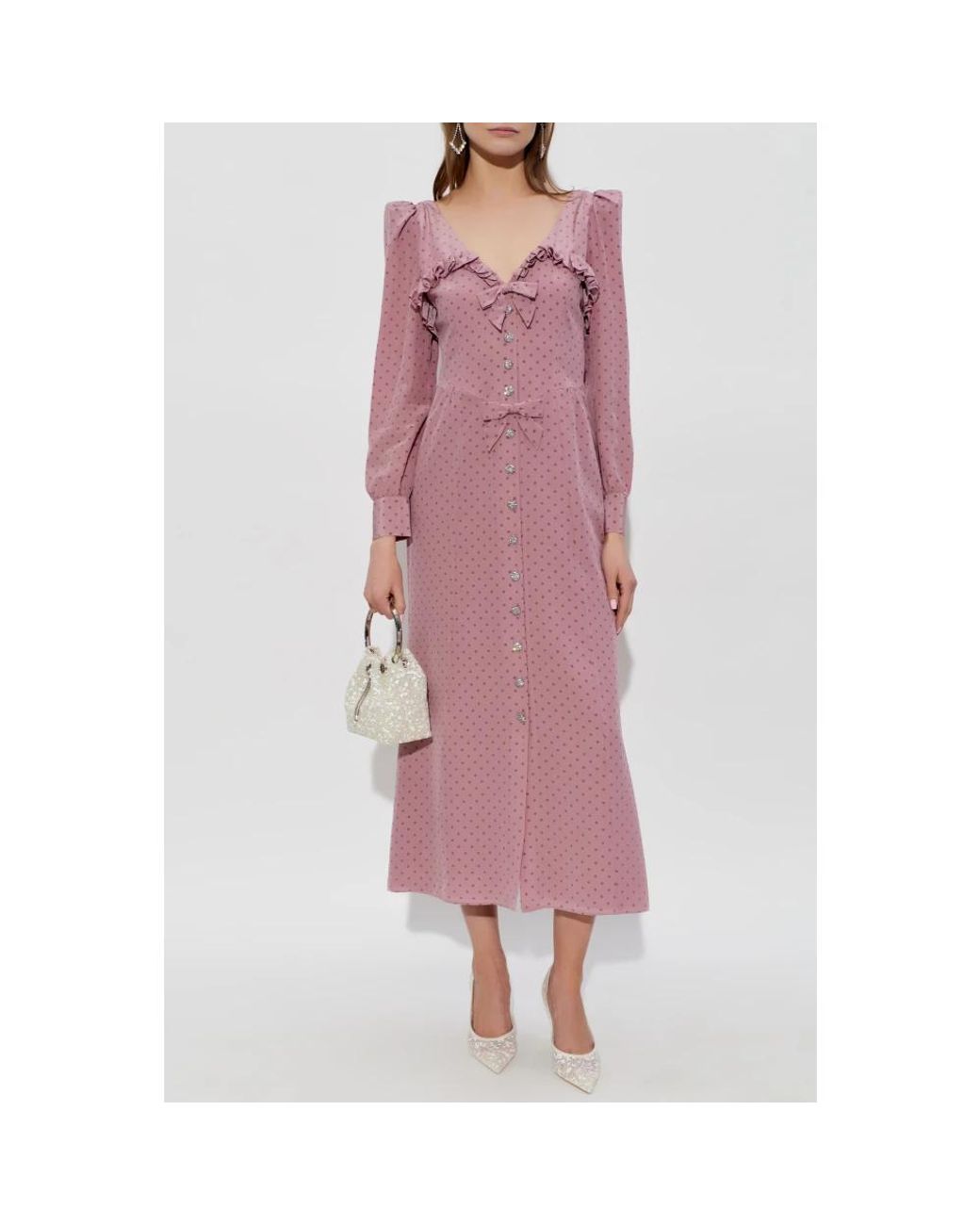 Alessandra Rich Purple Shirt Dresses