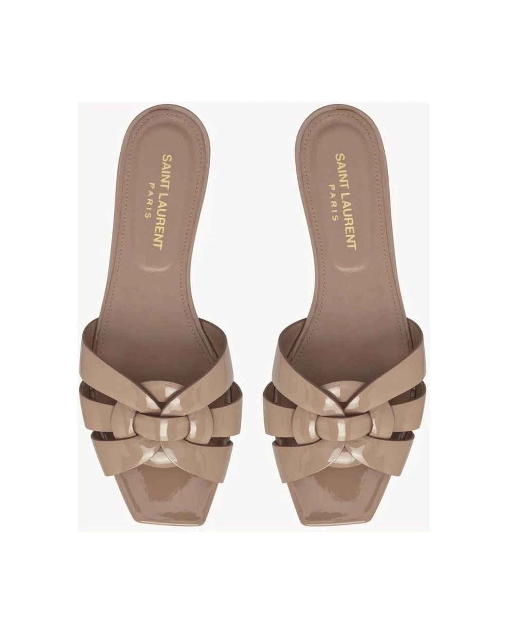 Saint Laurent Brown Sliders