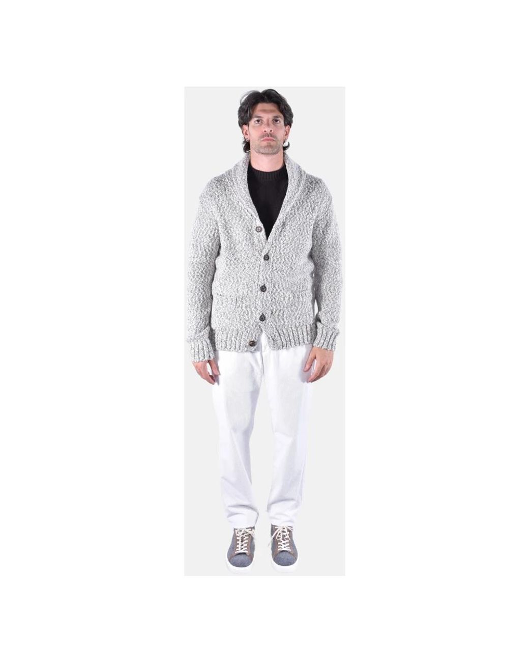 Cardigans Eleventy de hombre de color Gray