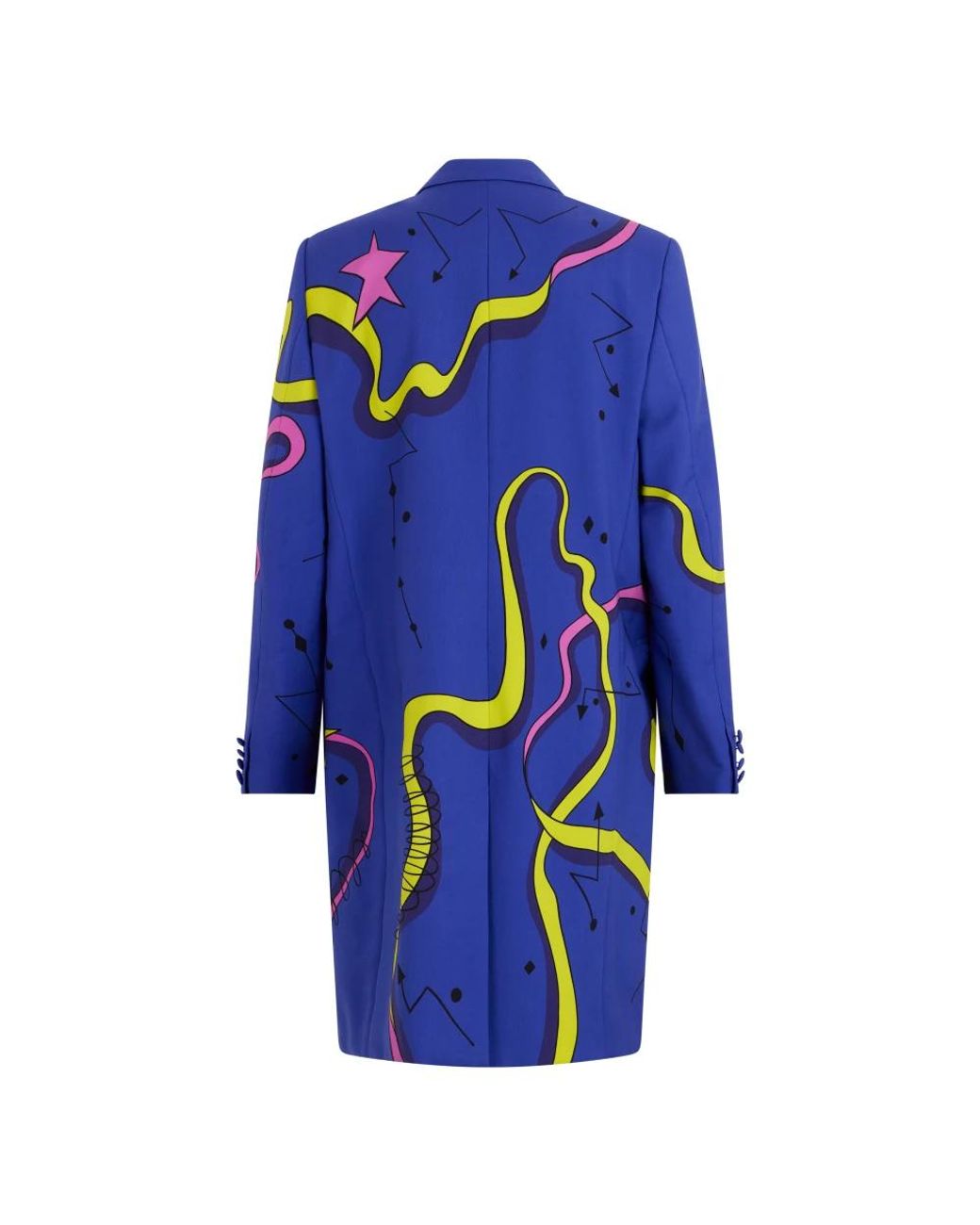 Moschino Blue Single-Breasted Coats for men