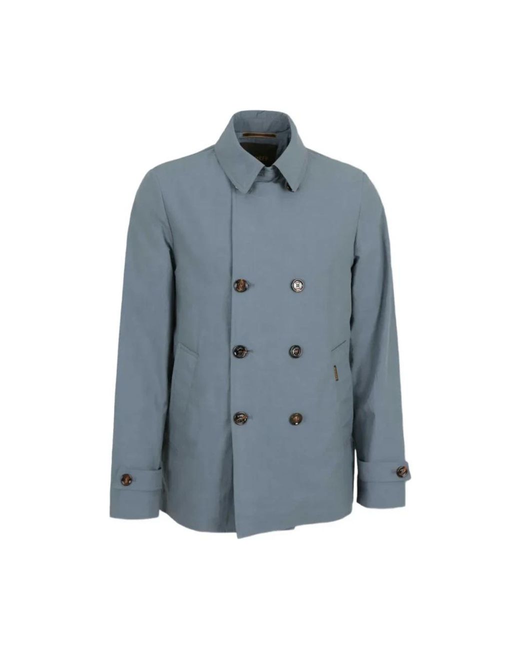 Moorer Blue Double-Breasted Coats for men
