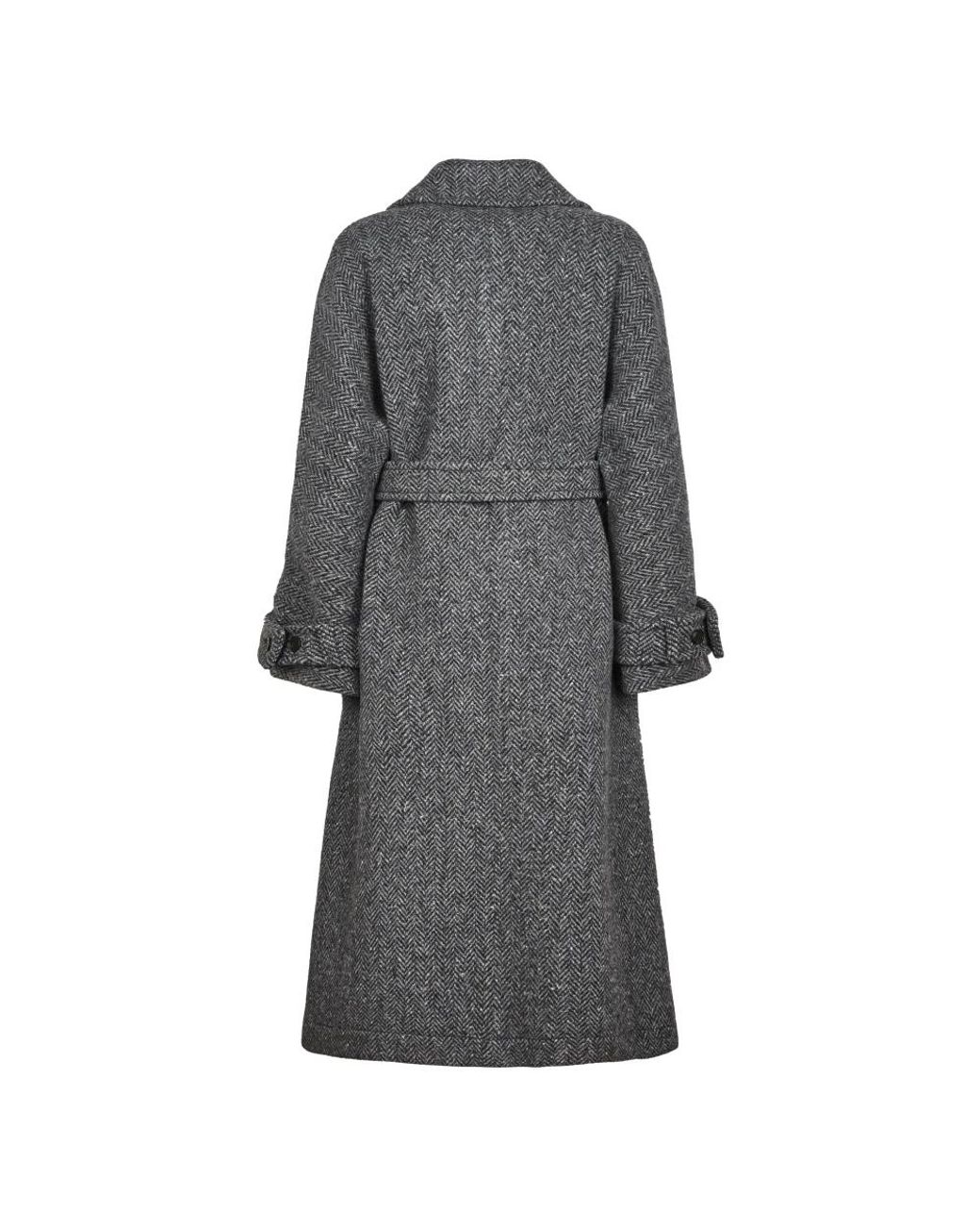 Max Mara Gray Double-Breasted Coats