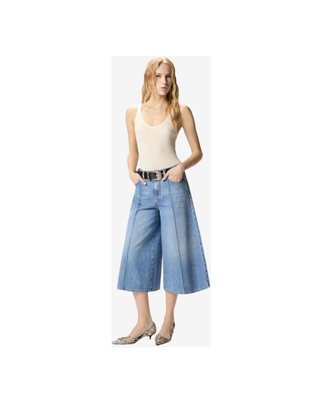 Pinko Blue Denim Shorts