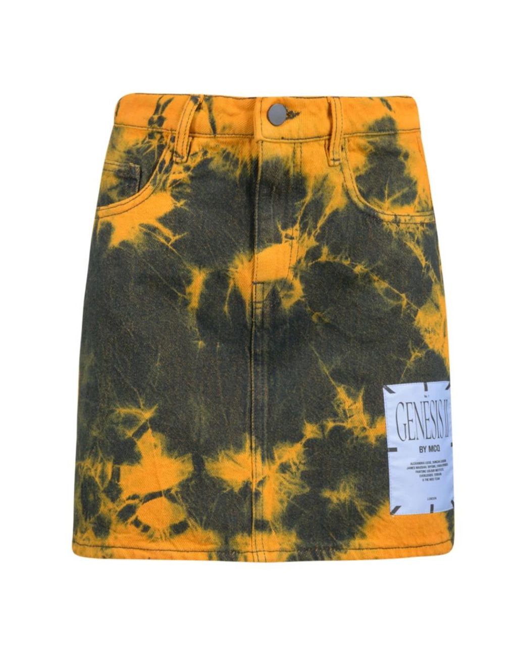 McQueen Yellow Denim Skirts