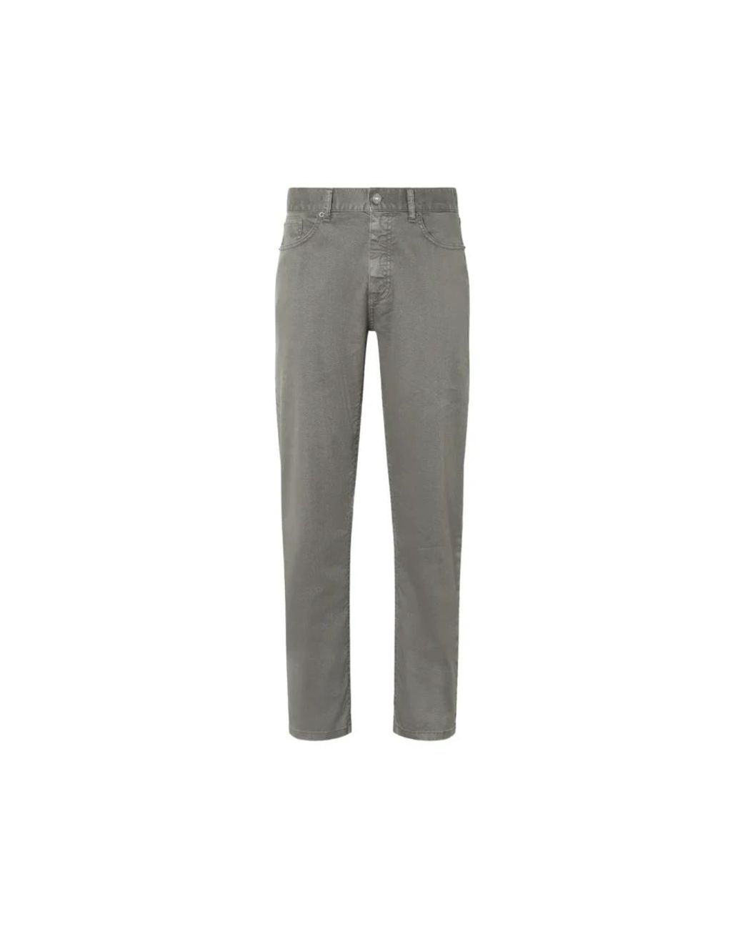 Zegna Gray Slim-Fit Trousers for men