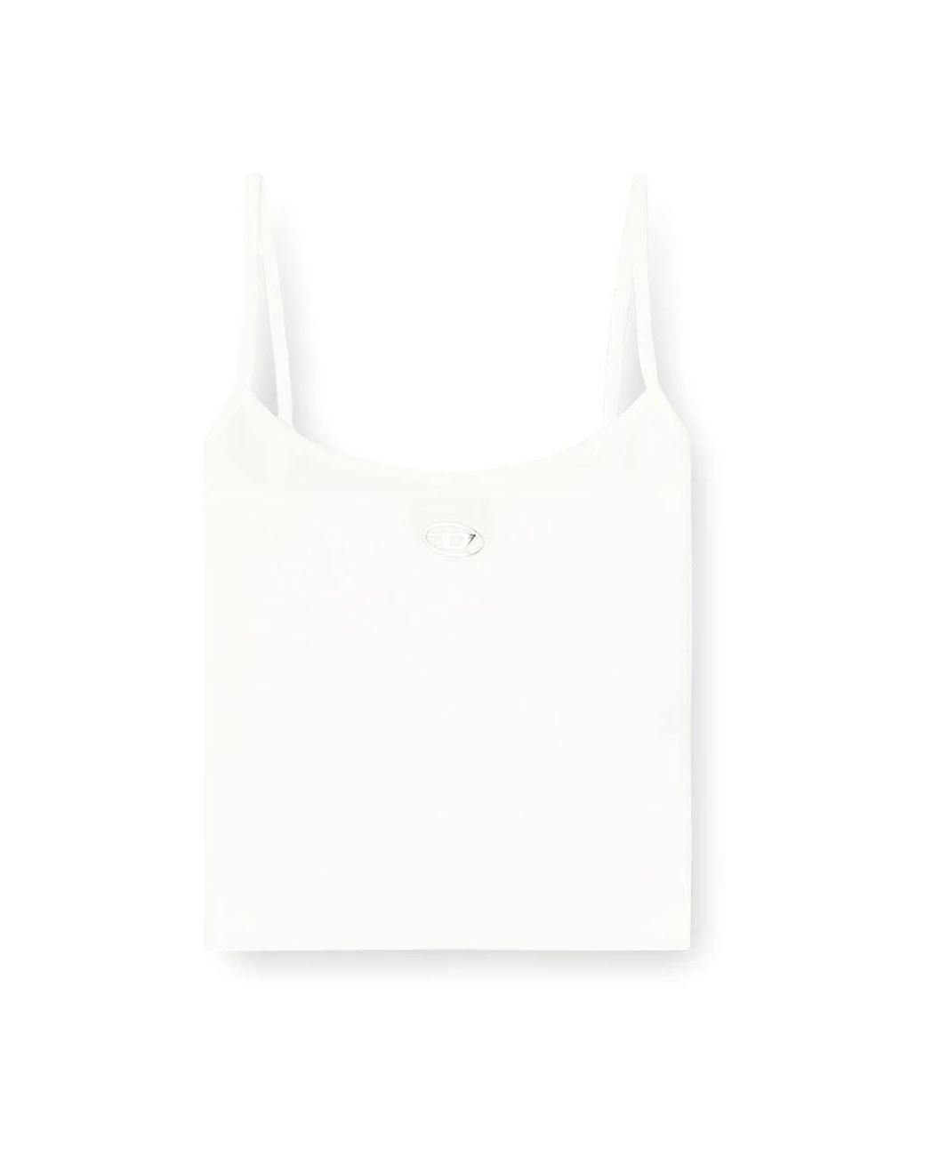 DIESEL White Sleeveless Tops